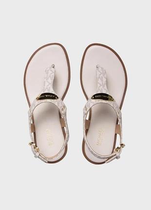 Жіночі босоніжки michael kors plate thong vanilla logo
