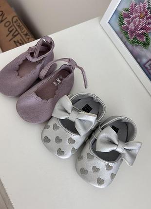 Балетки пінетки для дівчинки немовля 0-6 місяців next