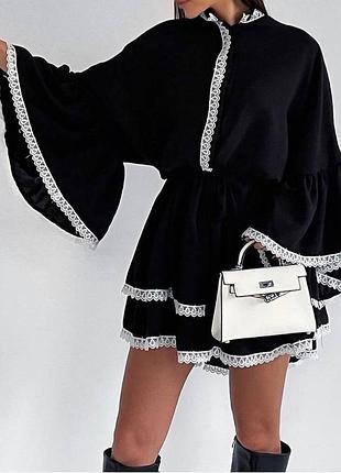 Сукня жіноча чорно-біла 42-44; 46-48