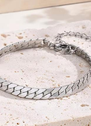 Водонепроницаемый кубинский браслет из нержавеющей стали | унисекс ширина 6 мм длина 18–23 см | серебристый