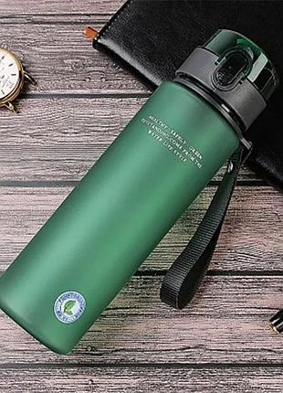 Бутылка для воды 560 мл 💧 без bpa спортивная, прочная, герметичная | для походов, зала и путешествий зелёная