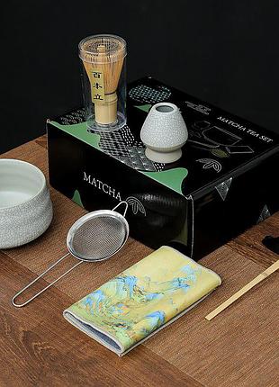 Набор mavanto 5456 для приготовления чая матча 7 предметов gray