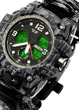 Годинник наручний чоловічий besta life pro grey з компасом