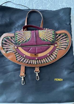 Сумка fendi шкіра страуса ( лапи)