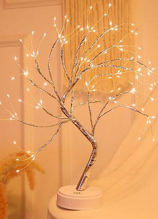 Світильник-нічник y-2121 настільне led дерево usb+акб світлодіодний сенсорне тепле світло |easypick|