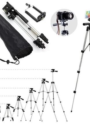 Штатив для телефона и фотоаппарата tripod 3110 pro портативный трипод 0,35-1.02м высота. gp-644 цвет: