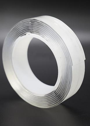 Прозрачный двухсторонний скотч 30х1 мм, длина 5 метров. двухсторонняя универсальная скотч-лента |easypick|