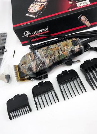 Професійна машинка для стрижки волосся gemei gm-1018, стильна машинка для стрижки, триммер для бороди |easypick|