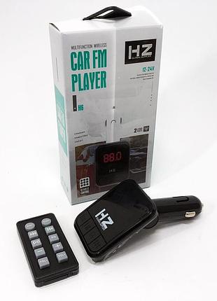 Автомобільний fm трансмітер bluetooth hz h6-12-24v модулятор із microsd, usb, hands free + пульт |easypick|