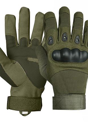 Рукавички тактичні повнопалирі e001 army green xl