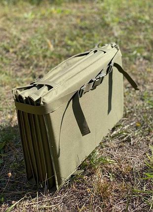 Тактичний розкладний каремат на 6 секцій 15 мм 180 см для сидіння та сну олива |easypick|