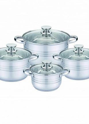 Набор кастрюль unique un-5032 8 предметов |easypick|