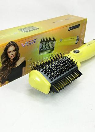 Фен стайлер для укладки и завивки волос vgr v-497. цвет: желтый |easypick|