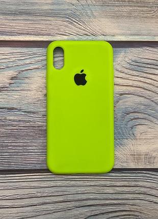 Чохол б/у для apple iphone xs салатовий/neon green