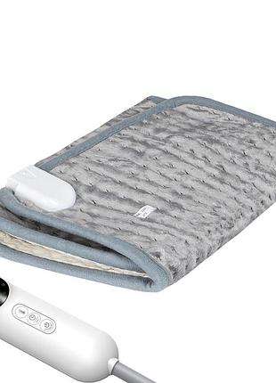 Плед шаль-ковдра з підігрівом від мережі 220 вольтів 30*60 см gray