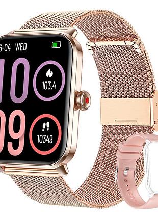 Смарт годинник smart eva gold, 2 ремінці