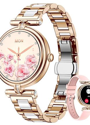 Смарт годинник smart leila steel, 2 ремінці