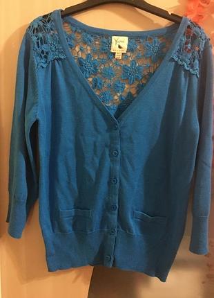 Шикарный синий свитерок yumi