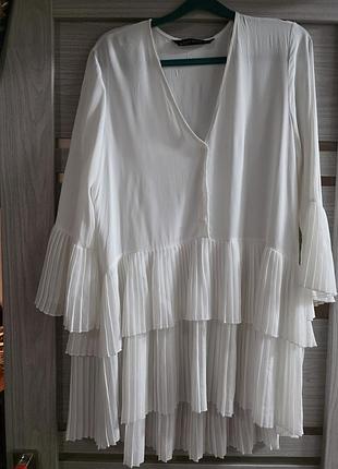 Блуза zara плиссе