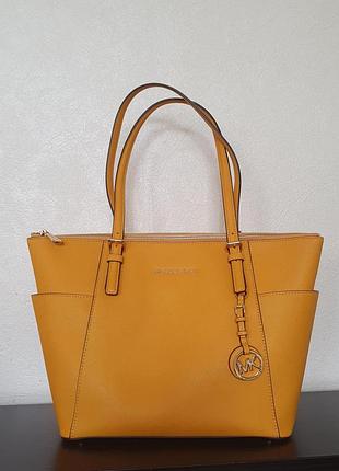 Сумка тоут michael kors large saffiano tote top-zip  bag
