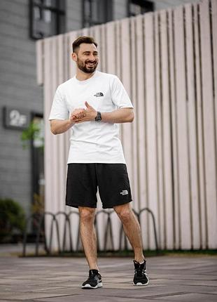 Акция❗ летний комплект костюм набор мужской the north face футболка и шорты свободный крой хлопок