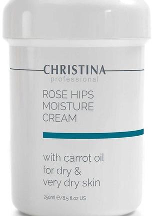 Зволожувальний крем з олією шипшини та моркви для сухої шкіри rose hips moisture cream with carrot oil, 250 мл