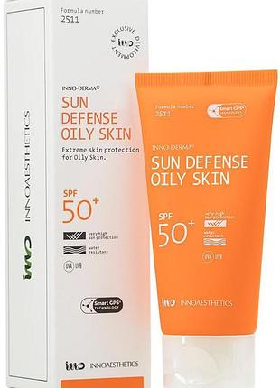 Сонячні фільтри з матуючим ефектом для жирної шкіри sun defense oily skin spf 50, 60 г