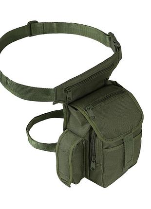 Тактическая поясная сумка mil-tec multi pack/ армейская сумка на бедро/ военная мужская сумка на пояс хаки