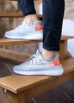 Чоловічі кросівки adidas yeezy boost v350 grey/orange