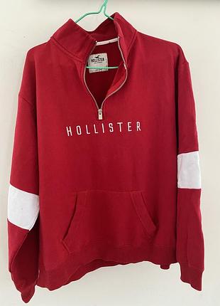 Кофта hollister, розмір м, червона з білим
