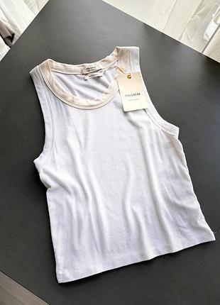 Майка топ рубчик pull&bear