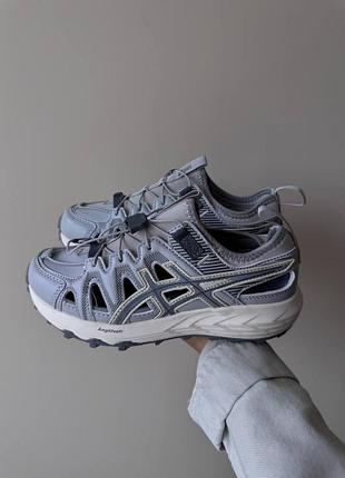 Літні кросівки asics gel-sonoma se grey🩶  cream🤍 black and white 🖤🤍
