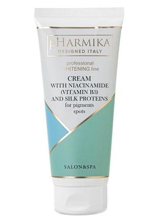 Крем з ніацинамідом та протеїнами шовку від пігментних плям cream with niacinamide, 200 мл
