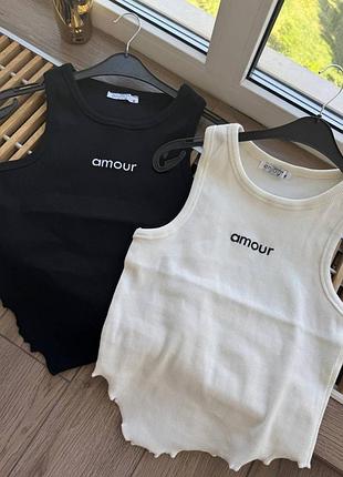 Майка с интересным низом 🤍🖤