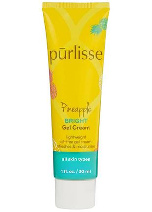 Очисний гель-крем з екстрактом ананаса для освітлення шкіри purlisse pineapple brightening gel cream 30 мл