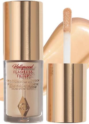 Фільтр 3 в 1: тональна основа, хайлайтер, сяюча база charlotte tilbury hollywood flawless filter mini 3 fair 5.5 мл