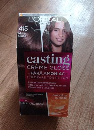 Фарба для волосся код 415 l'oreal casting  без аміаку