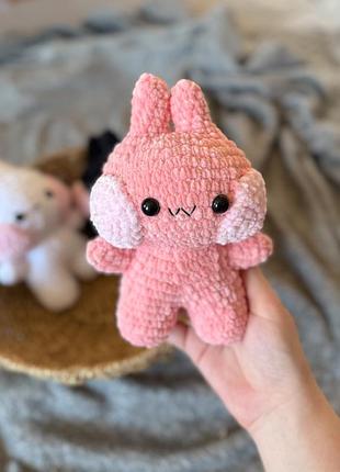 Плюшева іграшка зайчик з щічками