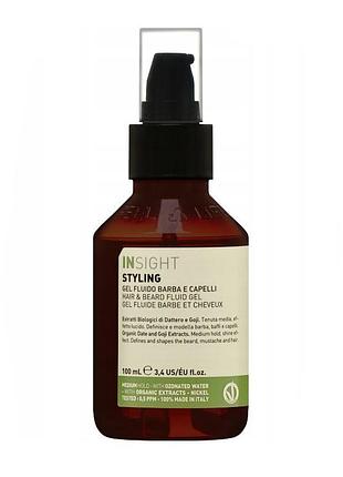 Styling hair & beard fluid gel гель для волос и бороды, 100 мл