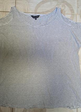 Футболочка  у смужку з відкритими плечиками р.40