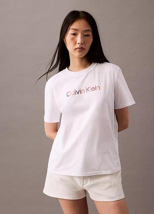 Женская белая футболка calvin klein оригинал 100% хлопок