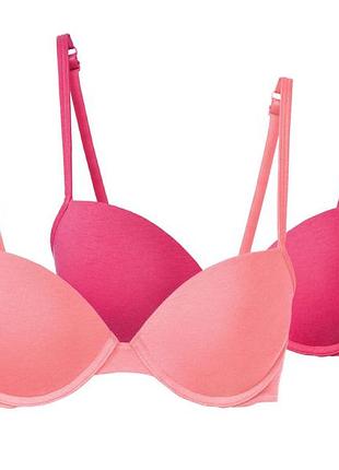 Бюстгальтер набор 2 шт хлопковые для женщины esmara lycra® 348308-нр разноцветный