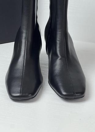 Жіночі модні шкіряні ботильйони massimo dutti на підборах