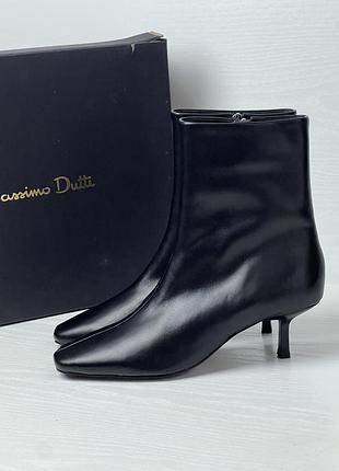 Жіночі модні шкіряні ботильйони massimo dutti на підборах