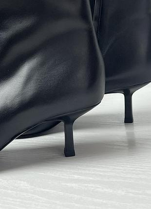 Жіночі модні шкіряні ботильйони massimo dutti на підборах