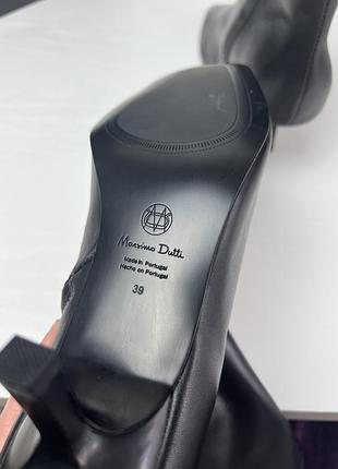 Жіночі модні шкіряні ботильйони massimo dutti на підборах