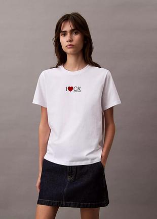 Женская белая футболка calvin klein оригинал 100% хлопок