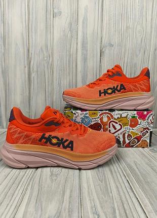Кроссовки женские hoka challenger art 7 Just purple новая модель !! сетка оранжевые