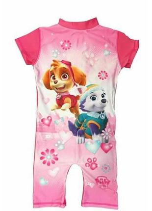 Слитный слитный купальник купальный костюм комбинезон щенячий патруль Скай 6-7 лет