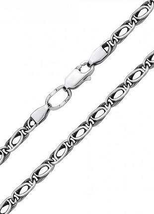 Срібний чоловічий ланцюжок 55 см, 20 грамів, 5 мм, фантазійне плетіння